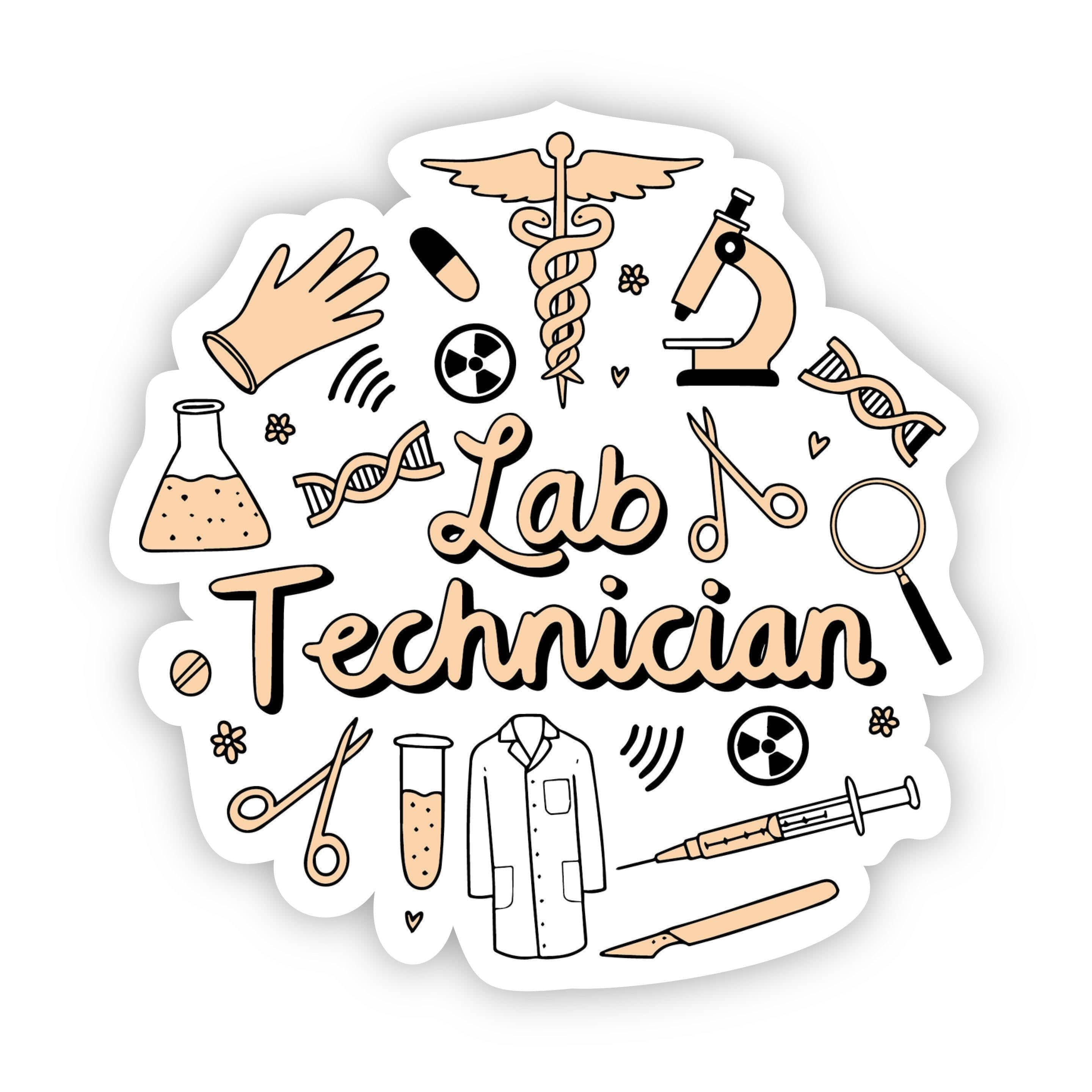  Lab Technician Sticker、mySite、elrpsem3k