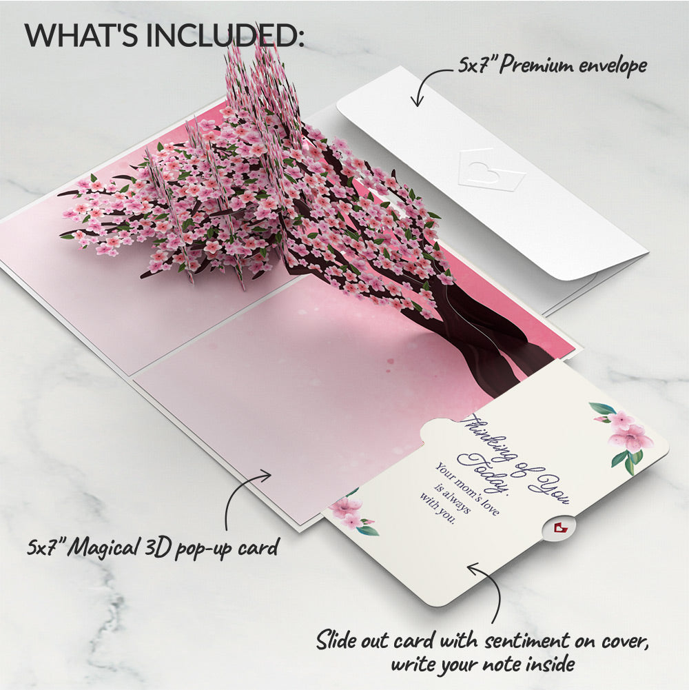 Cherry Blossom Branches in Bloom Mother's Day Pop-Up Card and Thinking of You Today Sentiment Set、mySite、solidvoid