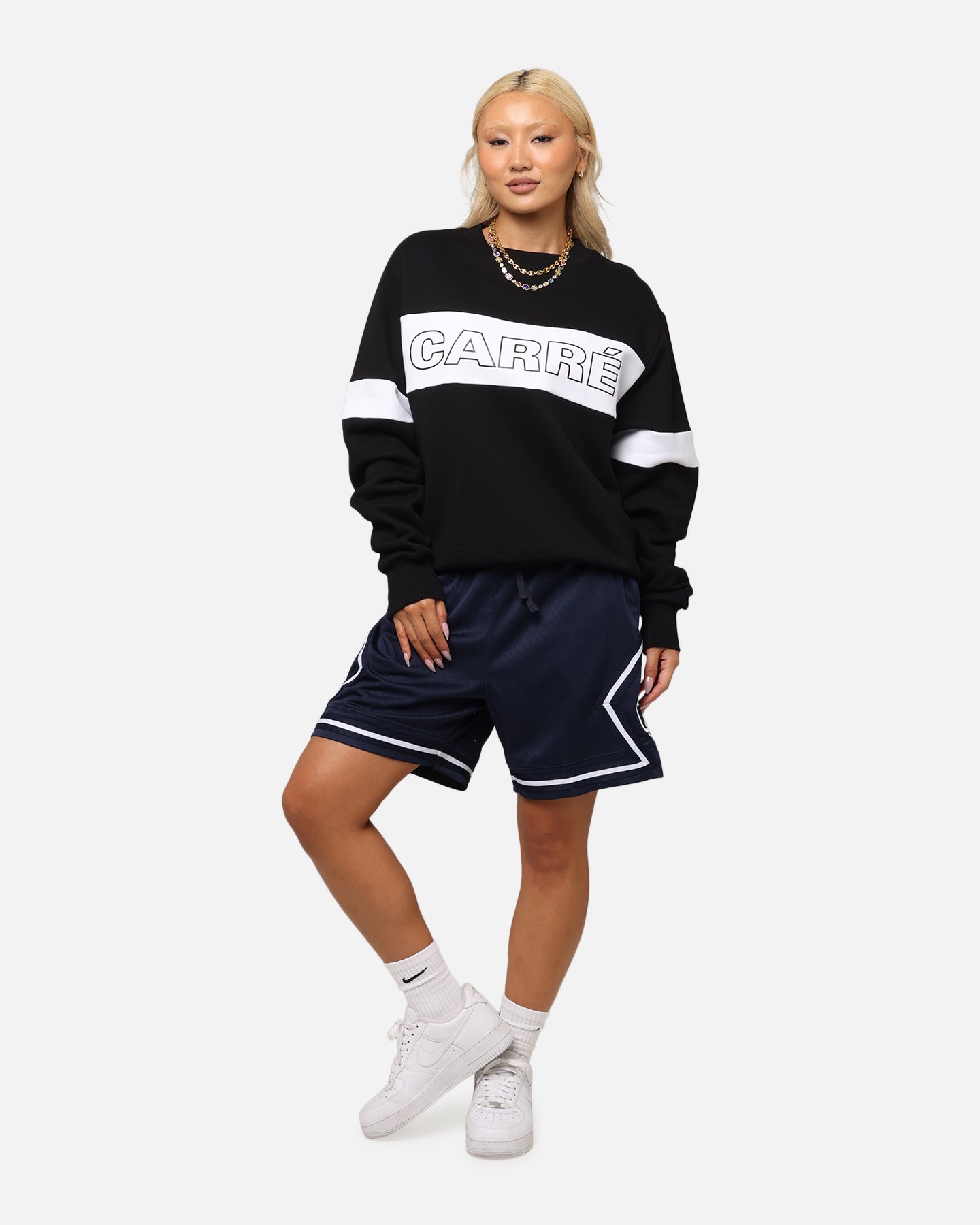 Carre Bars Crewneck Black/White、mySite、zt4zffjzw