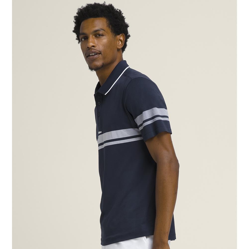 Wilson Men's All Seasons Polo - Classic Navy、mySite、neckold