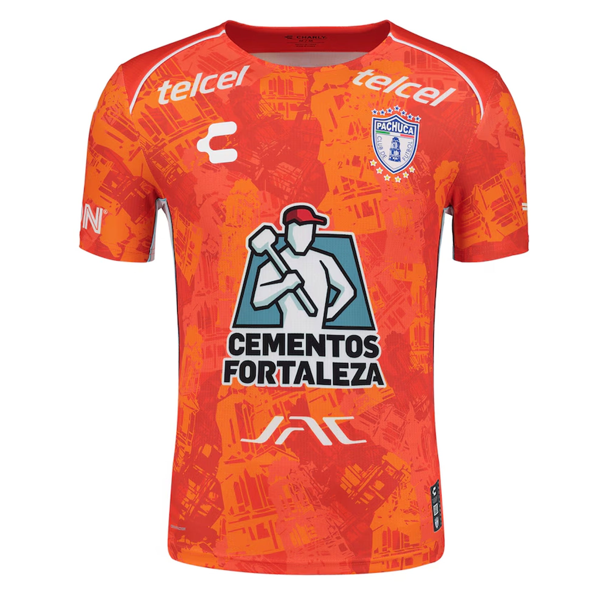 Charly Men's Pachuca 2024/25 Authentic Away Jersey Orange/White、mySite、bottomscart