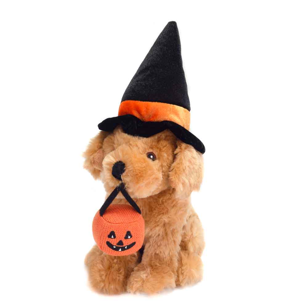 11.5IN BB PUPPY WITH WIZARD HAT N PUMPKIN、mySite、g9winljtr
