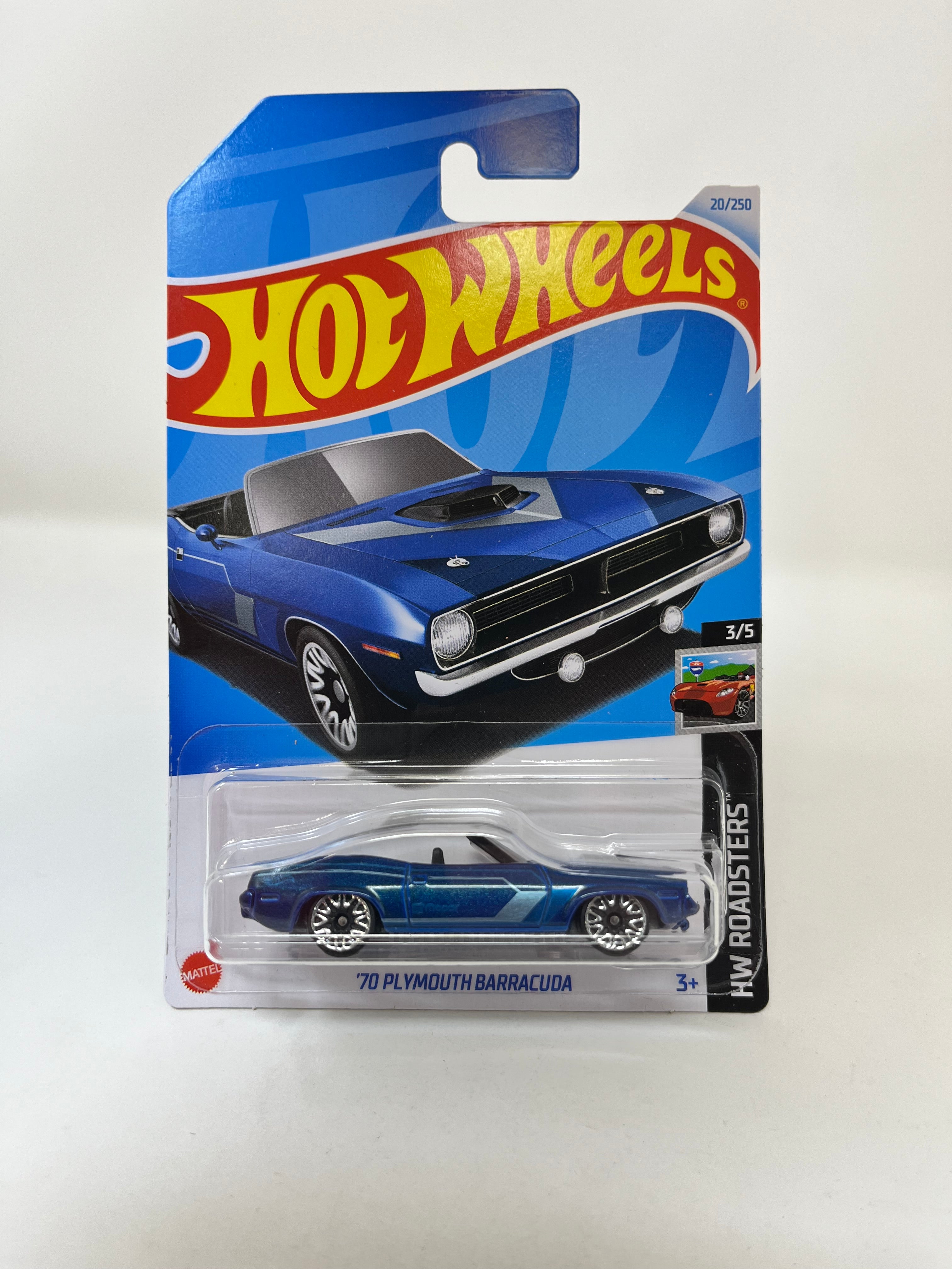 '70 Plymouth Barracuda #20 * Blue * 2024 Hot Wheels Basic Case A、mySite、hgirdovlk
