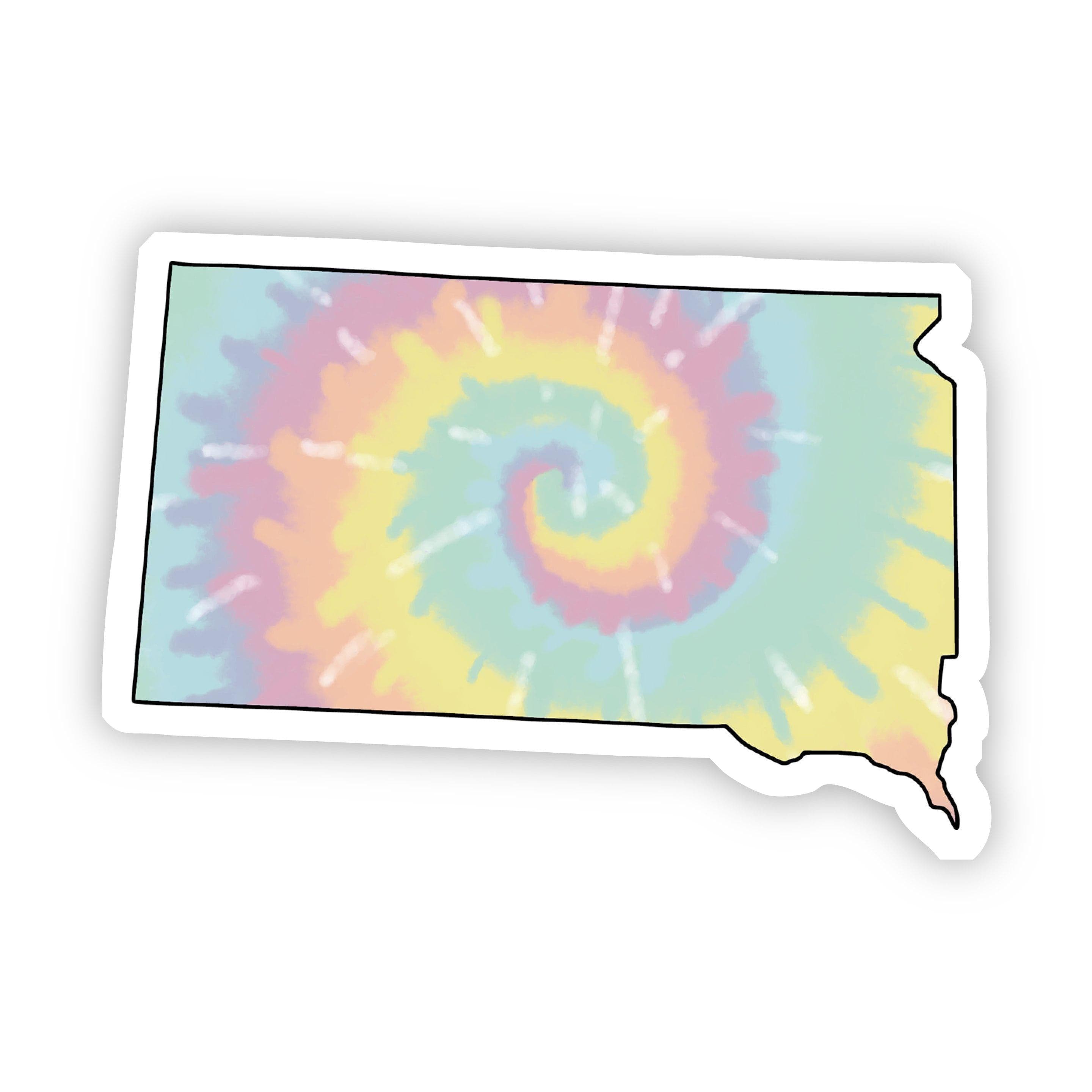  South Dakota Tie Dye Sticker、mySite、elrpsem3k