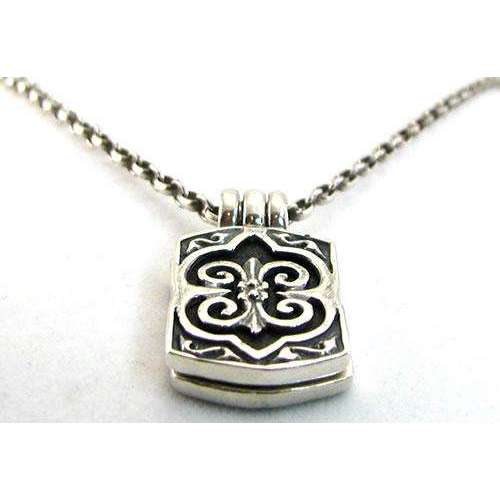 Michael Bromberg Sterling Silver Menorah in Motion Photo Locket Necklace、mySite、topwebapps