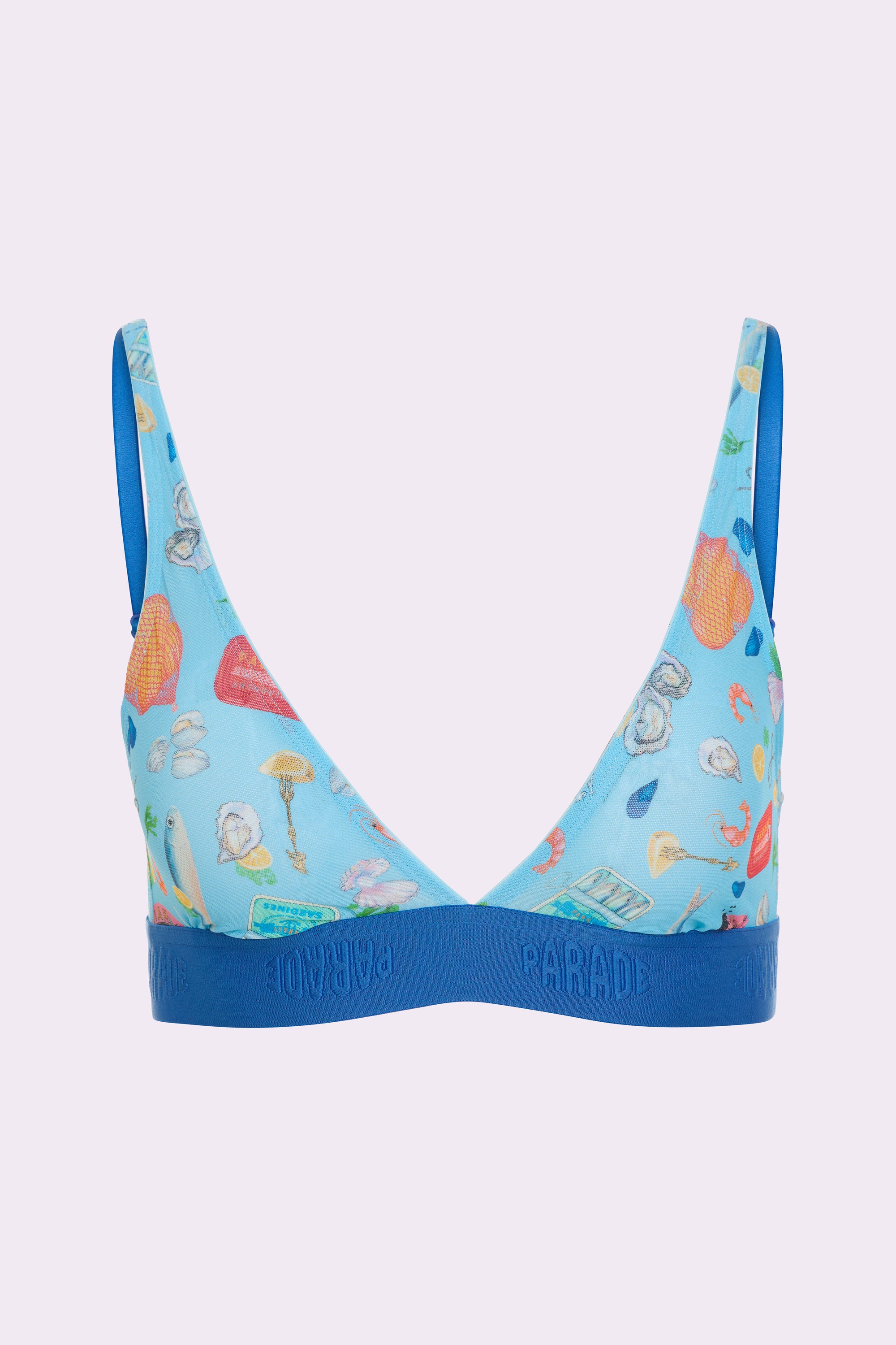 Silky Mesh Plunge Bralette | Silky Mesh (Seaside Paradise)、mySite、bengalsvssteelers