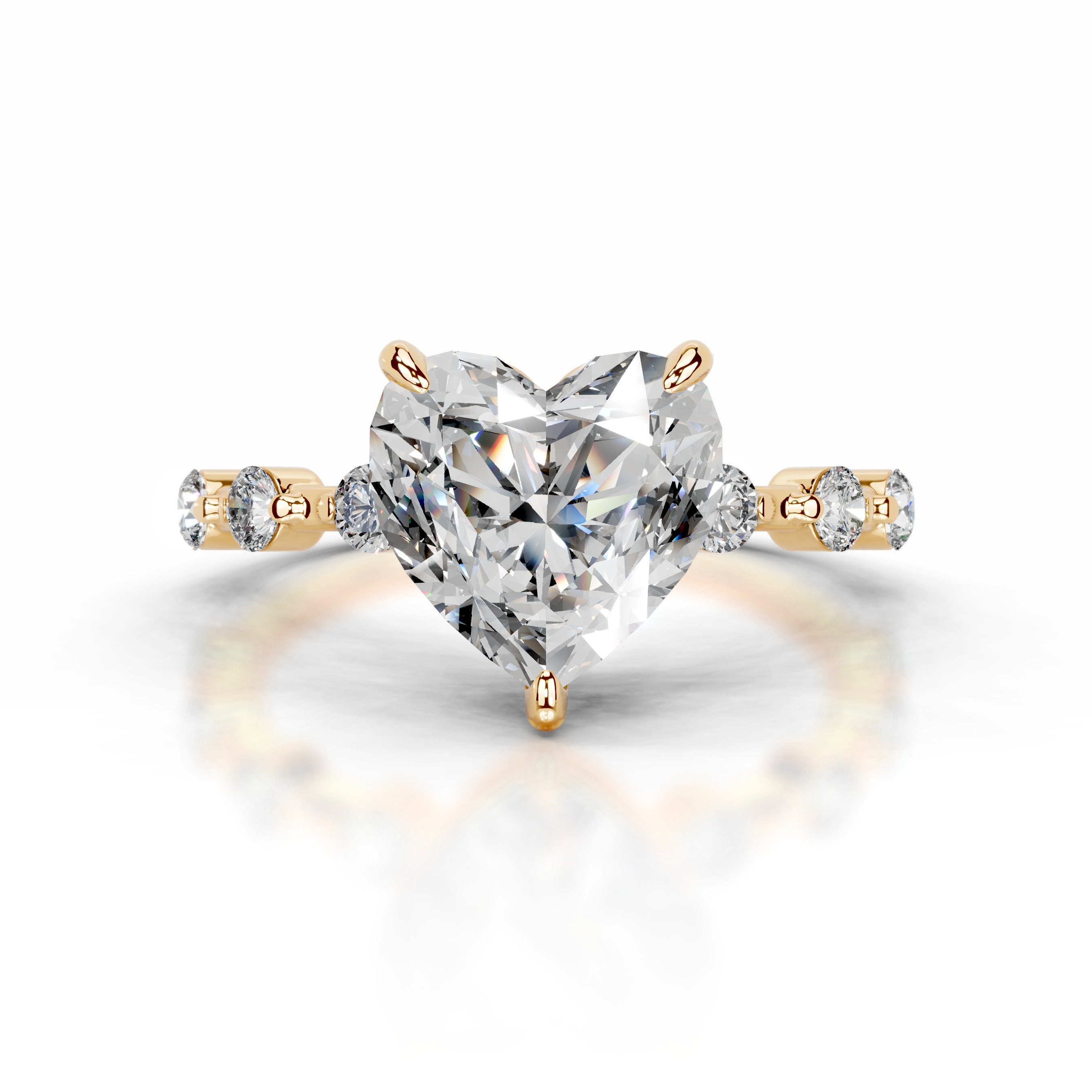Bell Diamond Engagement Ring - 18K Yellow Gold、mySite、hinf8tx79