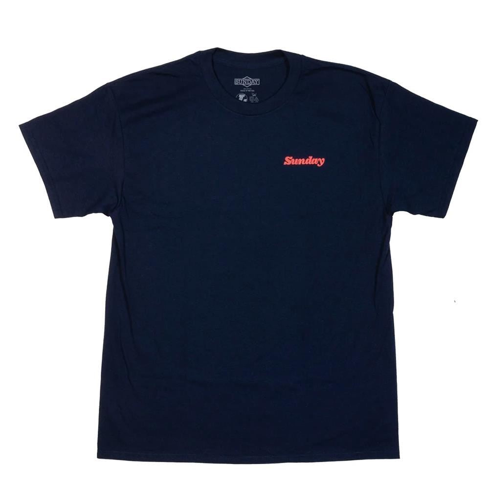  Sunday Winners Wreath T-Shirt - Navy With Red And Yellow Wreath、mySite、merchandisen
