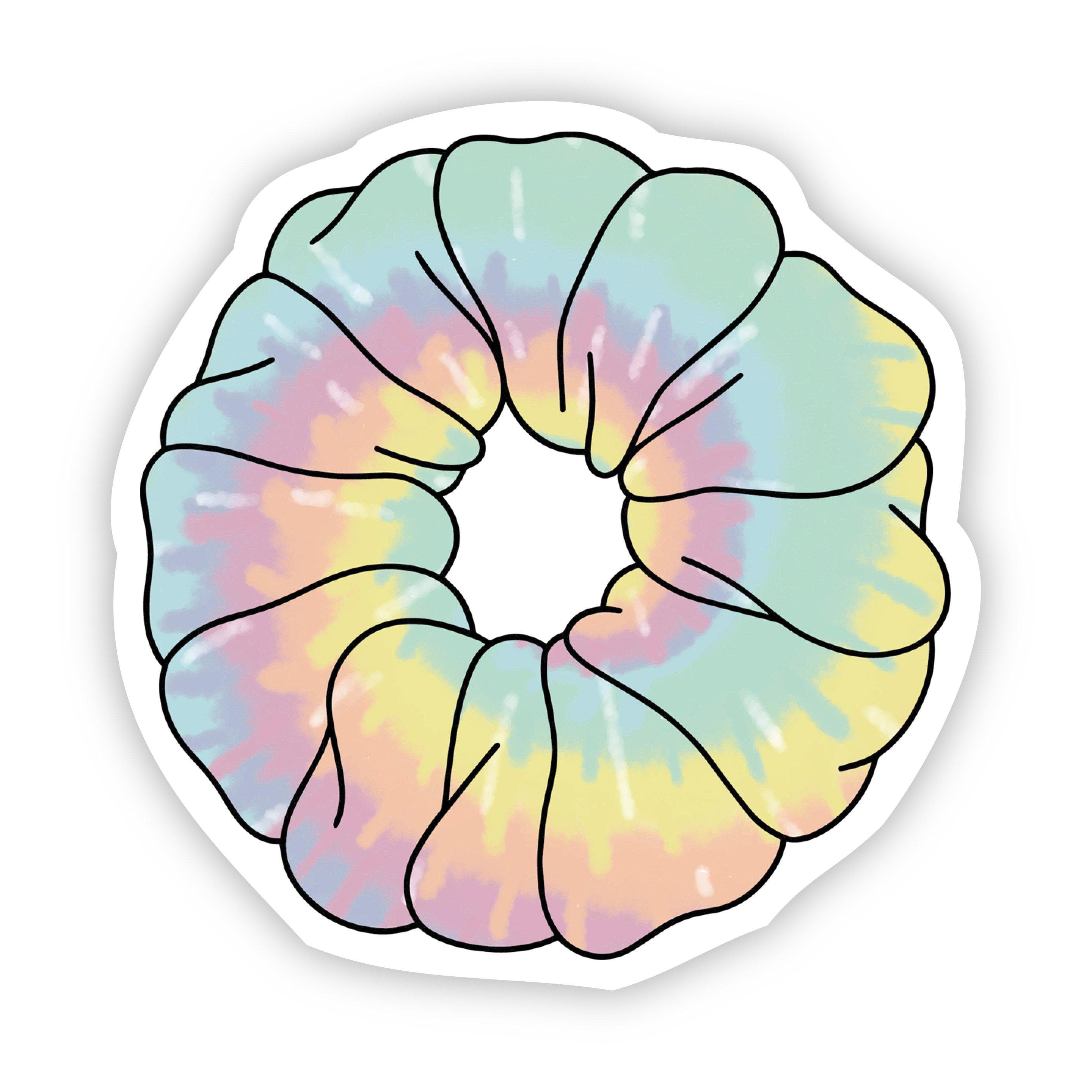  Scrunchie Tie Dye Aesthetic Sticker、mySite、elrpsem3k