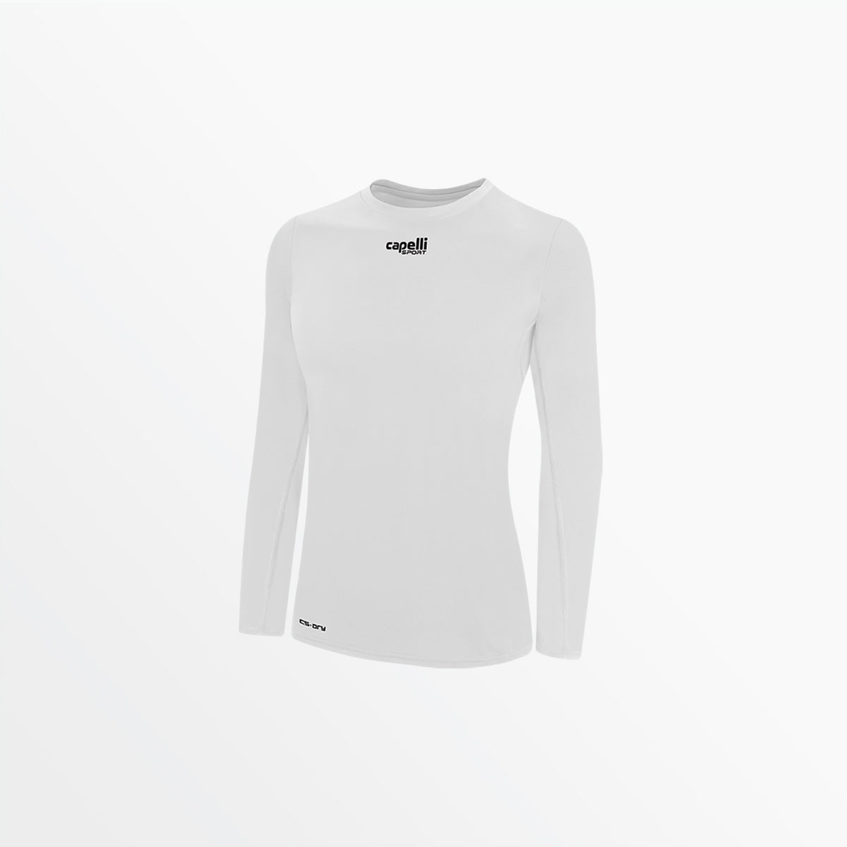 WOMEN'S BASICS CREW NECK LONG SLEEVE POLY TEE