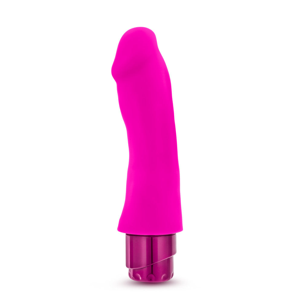 Luxe By Blush® | Marco Curved G-Spot Pink 7.75-Inch Long Vibrating Dildo、mySite、bottomscart