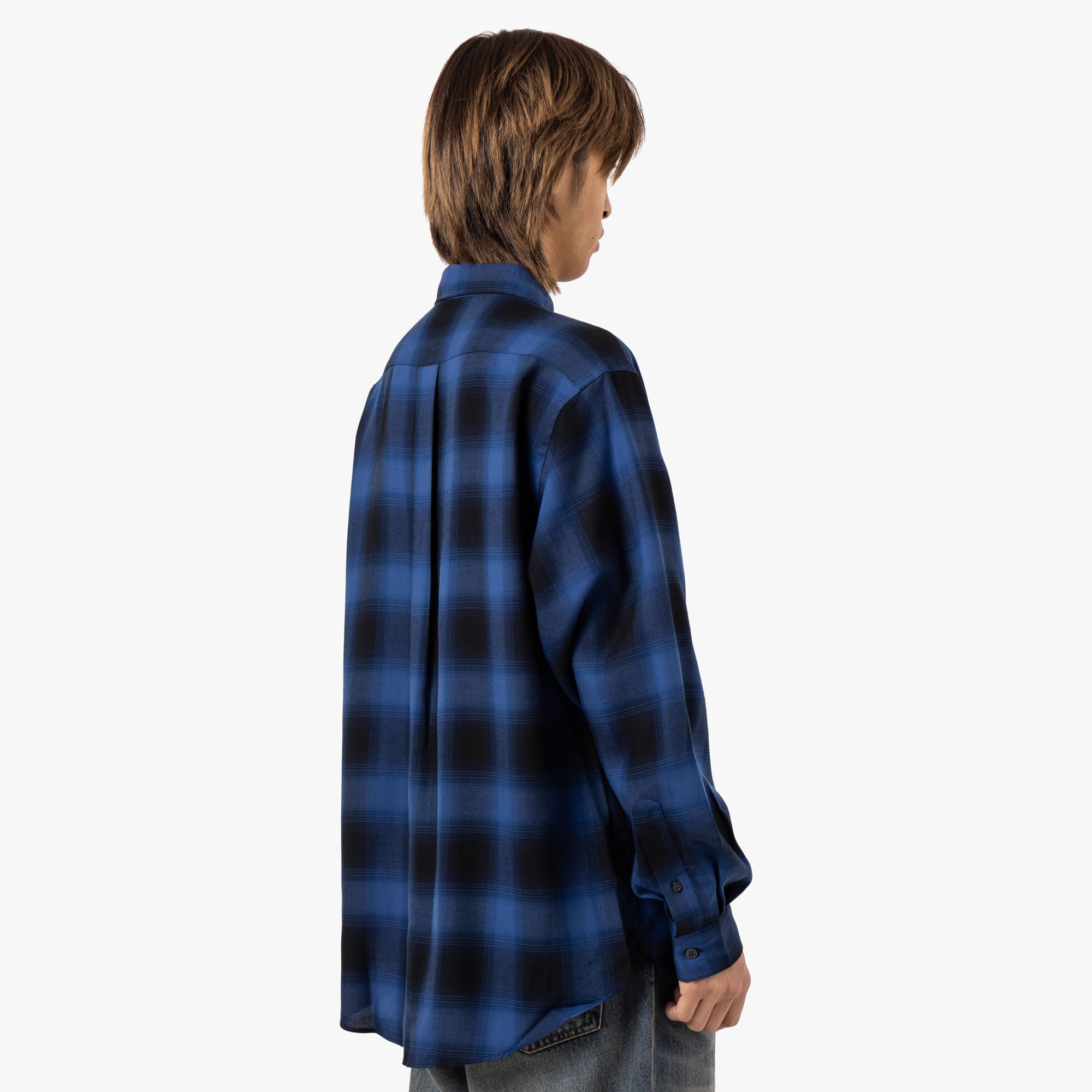  Saturdays NYC Ombre Check Work Shirt / Blue、mySite、merchandisen
