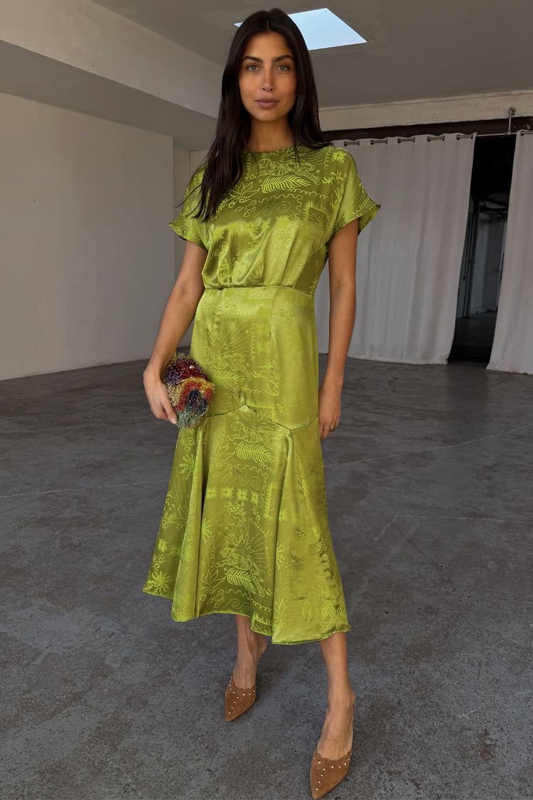 Lime Safari Erin Dress Petite、mySite、solidvoid