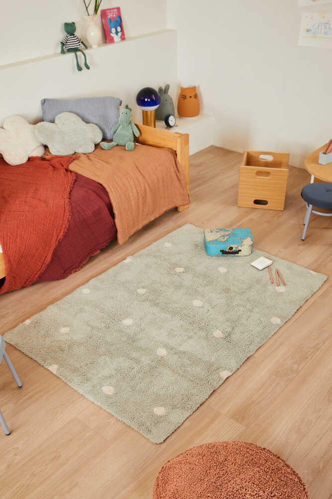 WASHABLE AREA RUG MINI DOT BLUE SAGE、mySite、gigharbornorthrealestate