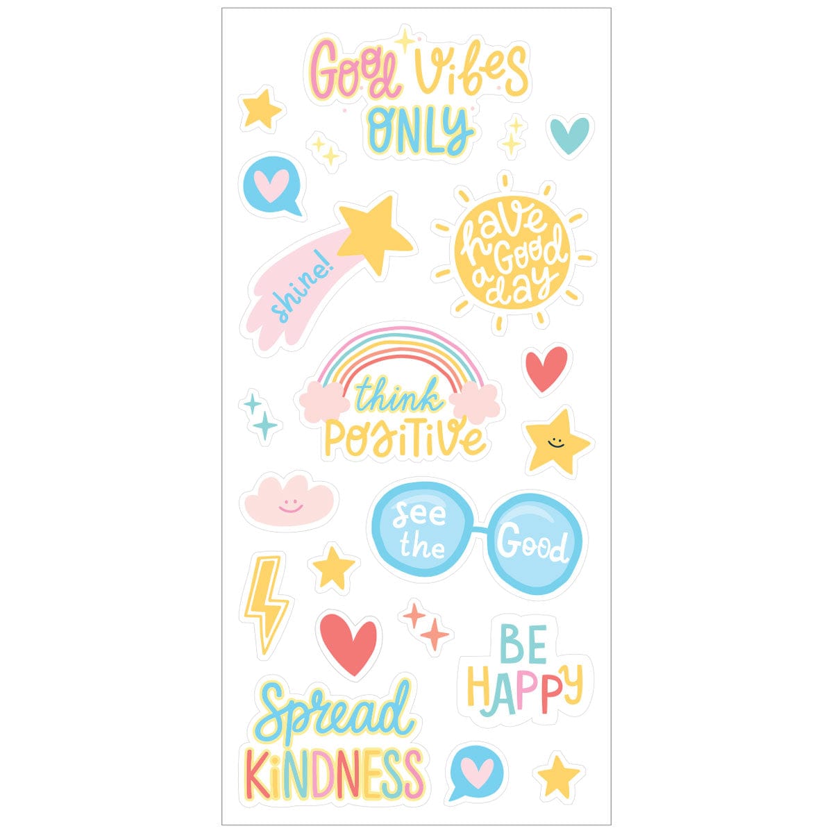  Glow In The Dark Stickers - Good Vibes Only、mySite、ghnorth