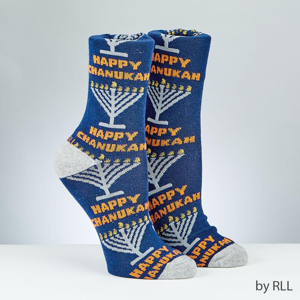 Menorah Happy Hanukkah Socks, Adult、mySite、topwebapps