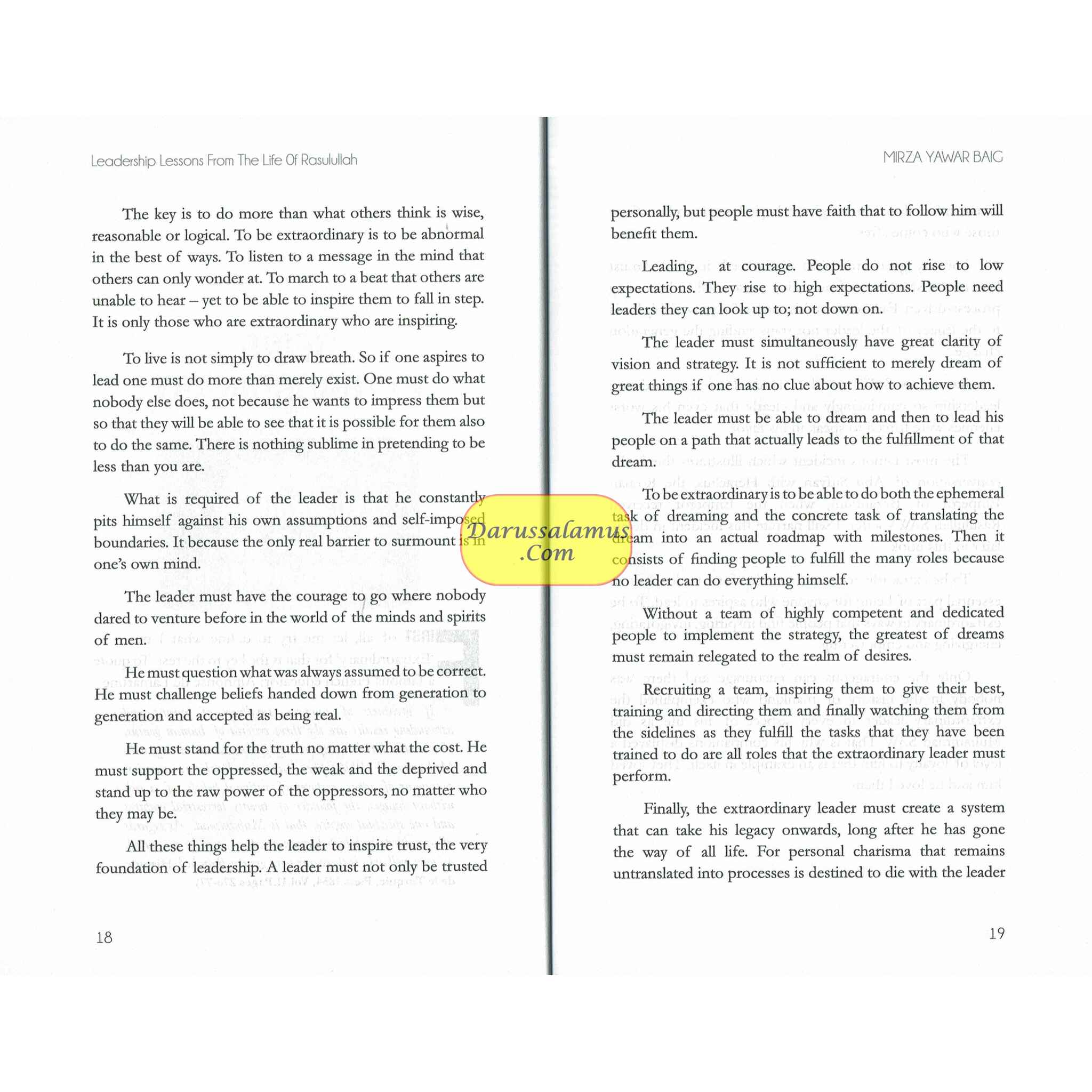 Leadership Lessons From The Life Of Rasulullah By Mirza Yawar Baig、mySite、topwebapps