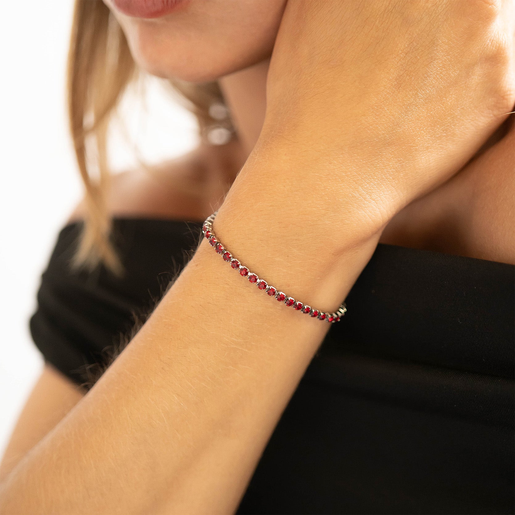 Stainless Steel Birthstone Tennis Bracelet / TBR0007、mySite、dreamappss