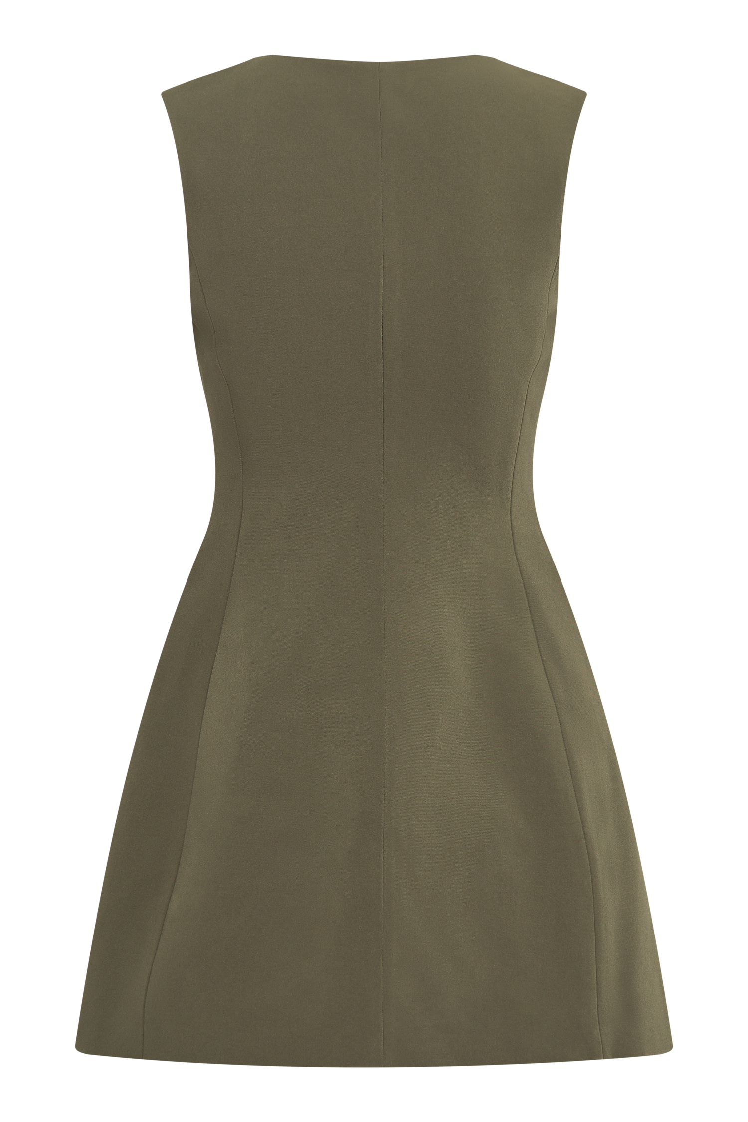 Lysandre Crepe Mini Dress - Military Olive、mySite、solidvoid