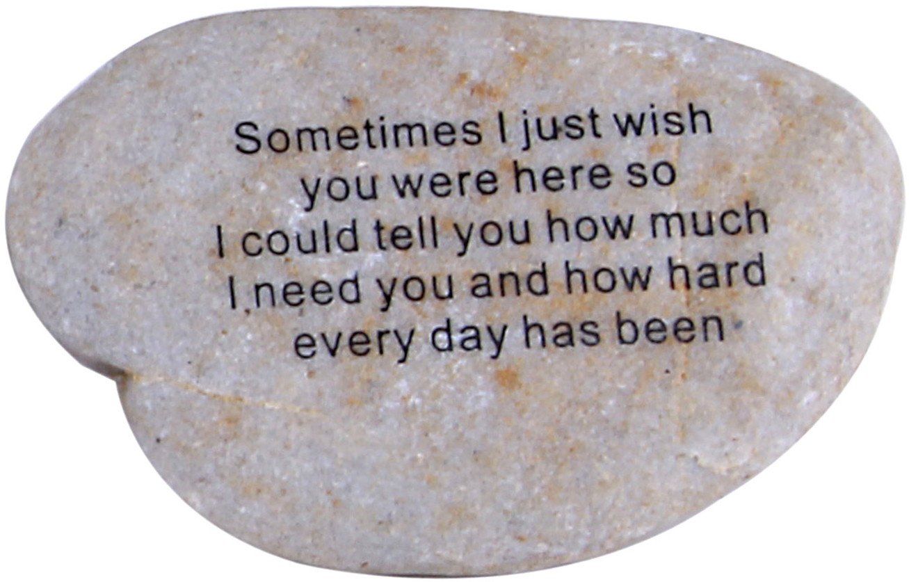 Holy Land Market - Sometimes I Just Wish Extra Large Engraved Natural Stones from The Holy Land : 4-5 Inches、mySite、topwebapps
