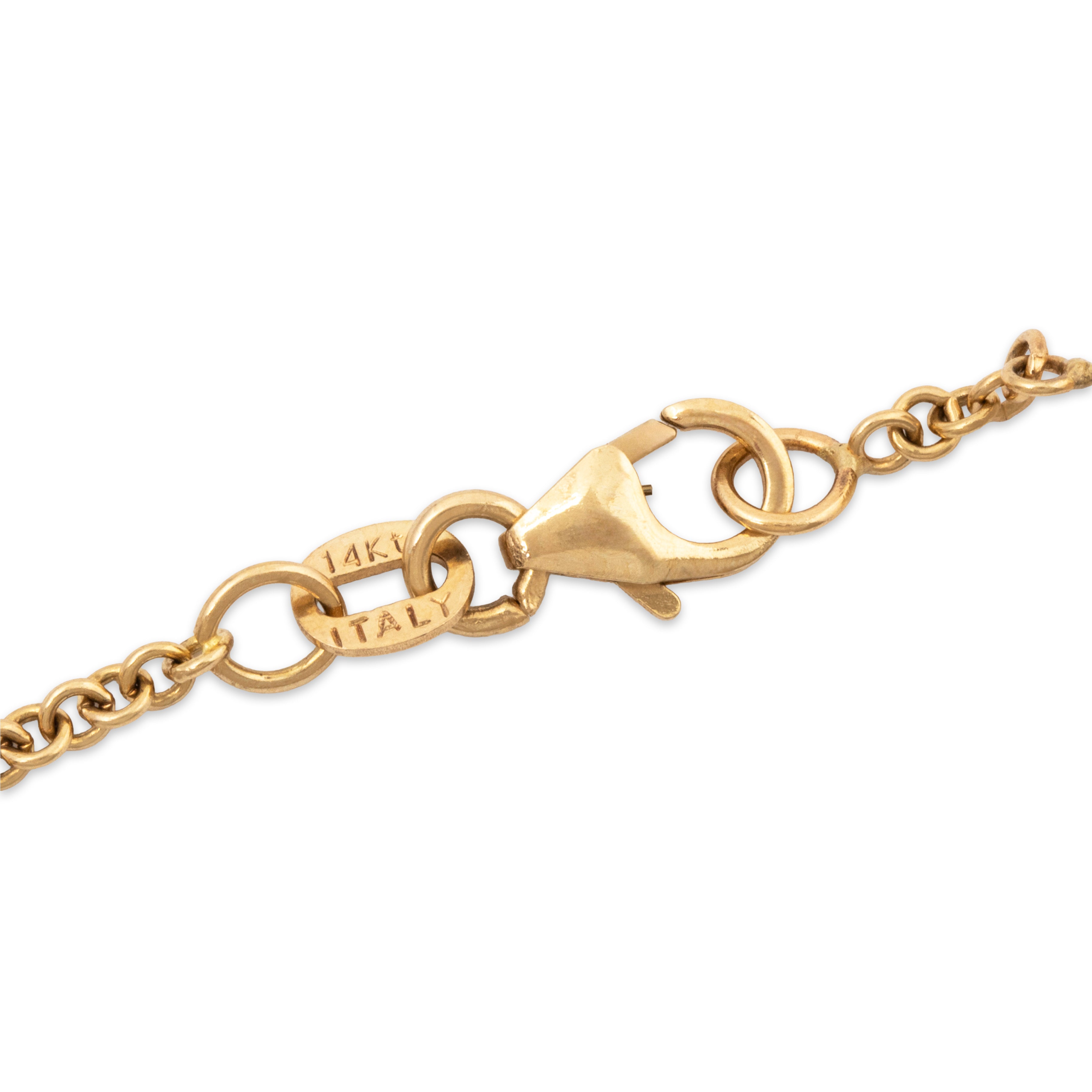 Vintage Italian 14k Yellow Gold Pearl 3cttw Pink Garnet Station Necklace 31、mySite、hinf8tx79