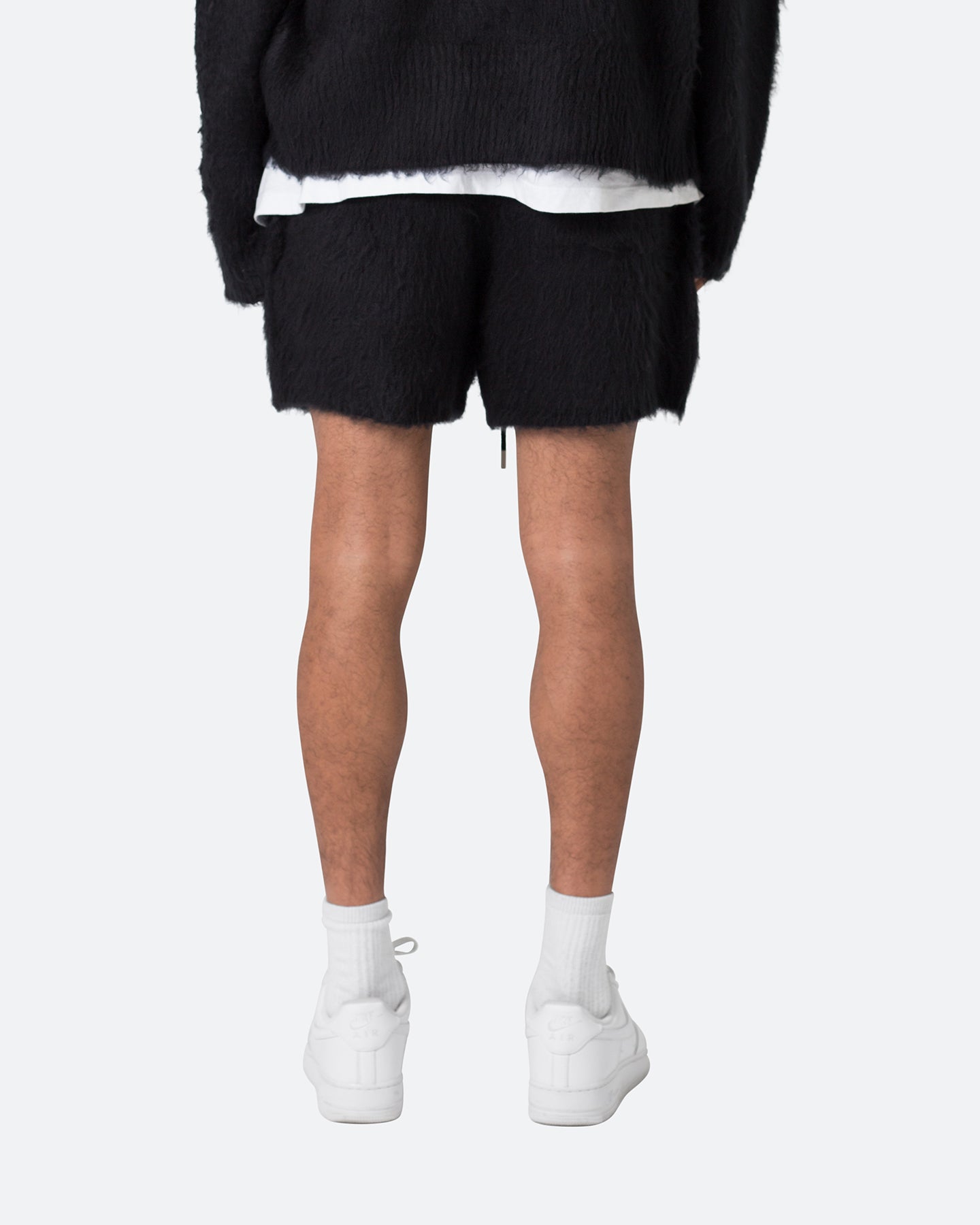 MNML Fuzzy Sweat Shorts Black、mySite、zt4zffjzw