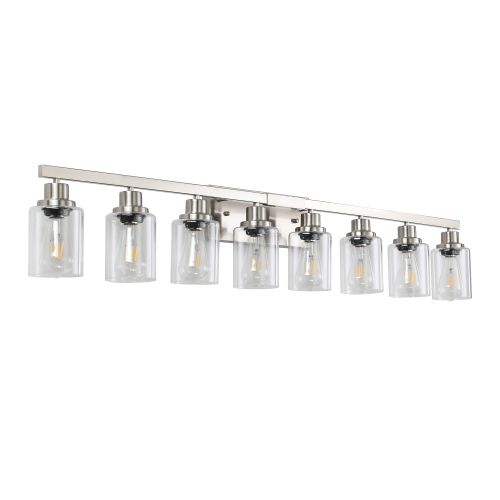 24" Golden 4-Light Vanity Light with Clear Glass Shades, Modern Iron Metal Bathroom Wall Fixture for Mirror, Ideal for Bathroom and Dressing Table (No Bulbs)、、eastwooduniform