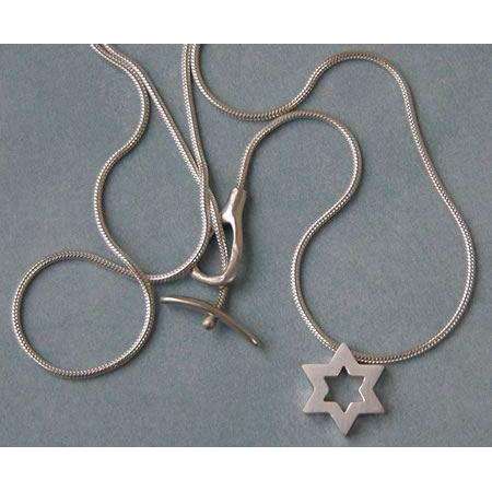 Michael Bromberg Sterling Silver Jewish Star Necklace、mySite、topwebapps