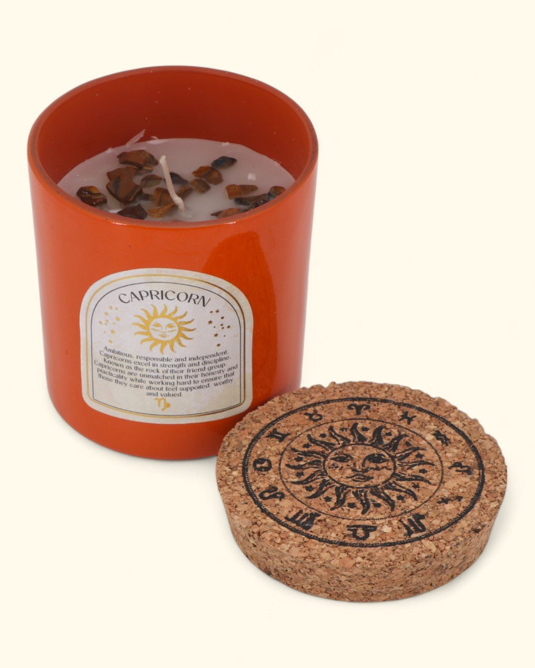 Capricorn Zodiac Candle & Crystal Tumblestone Set、mySite、topwebapps