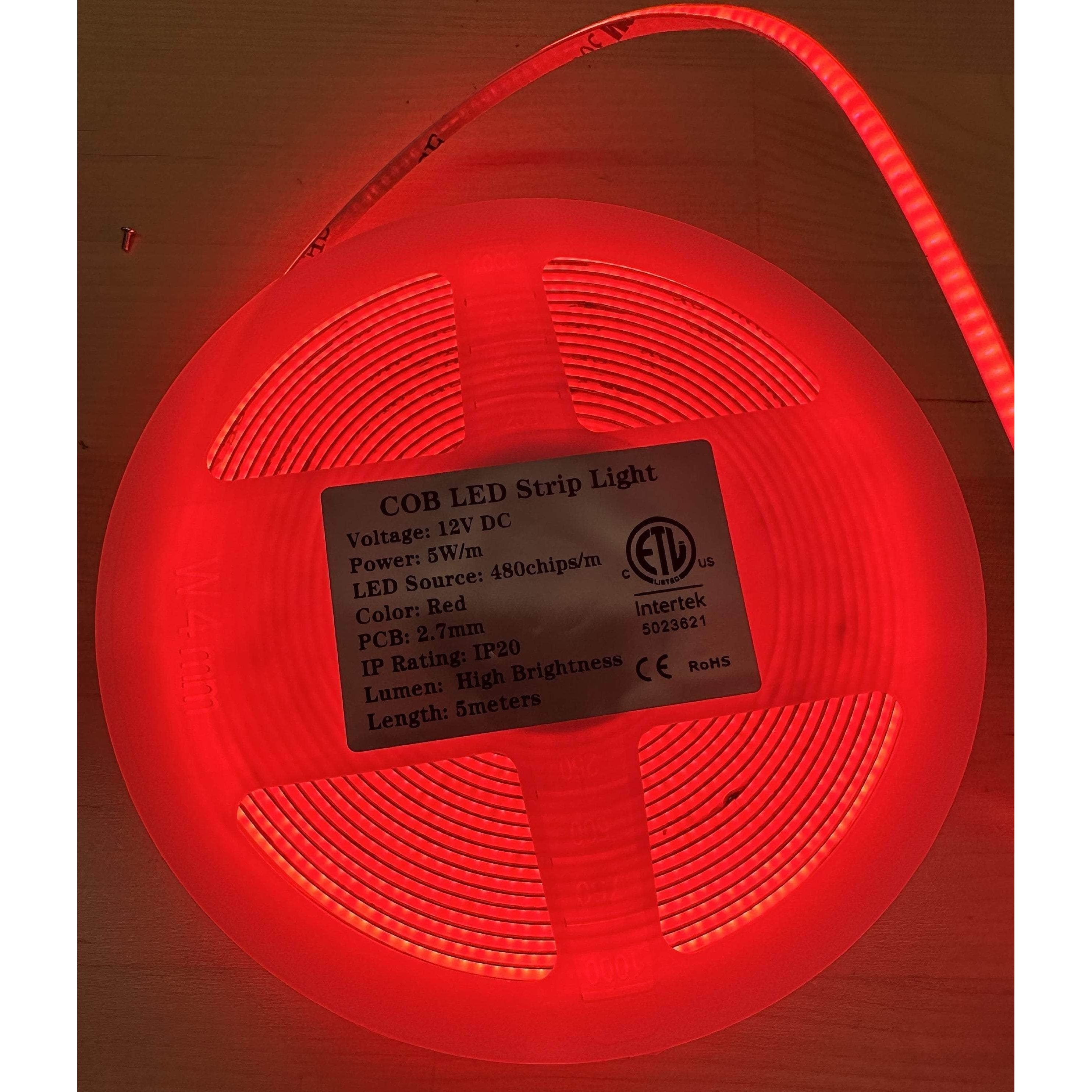  2.7MM WIDE - 12V COB LED Strip Light 5Meter Rolls, 16.4 Feet、mySite、merchandisen