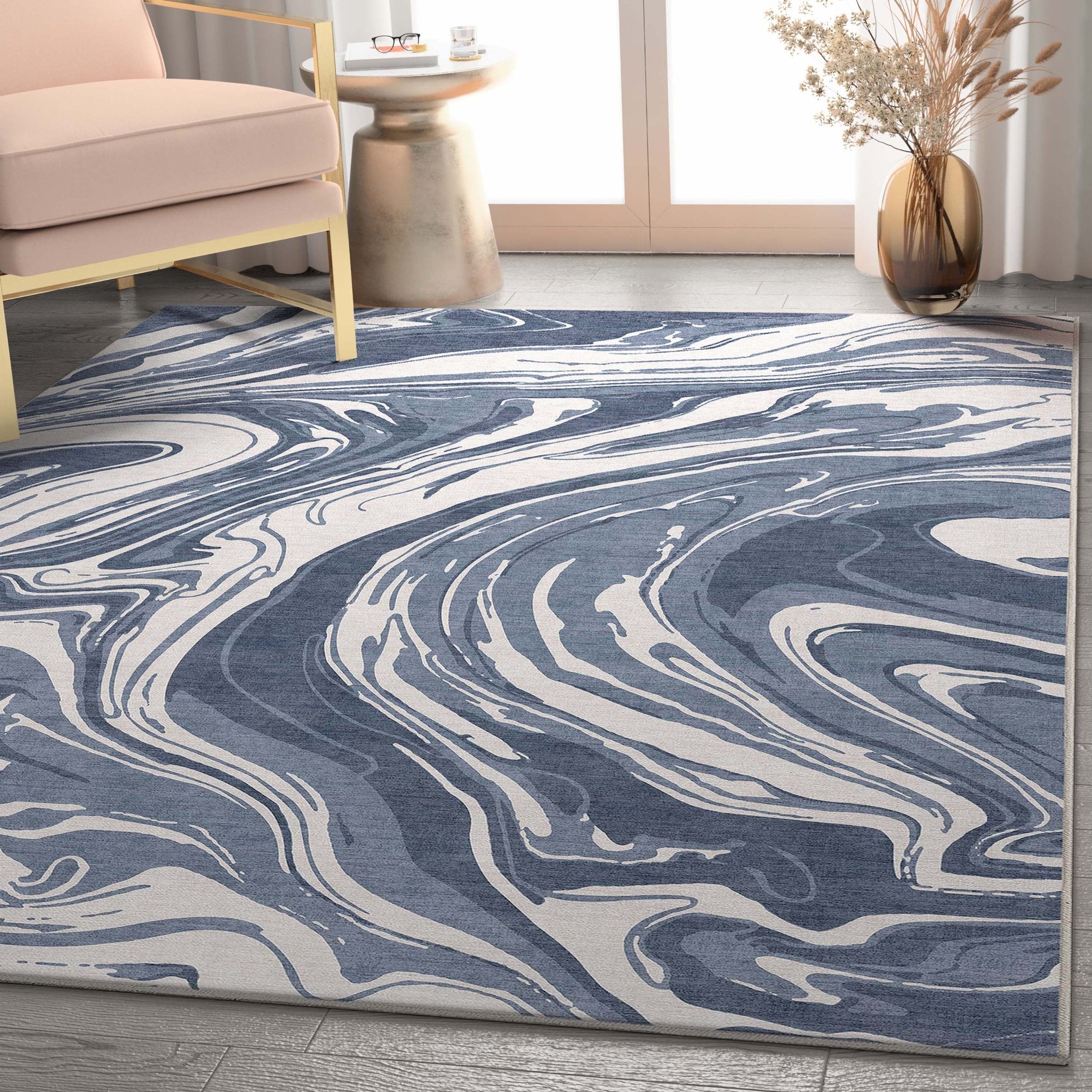 Dunes Abstract Marble Flatweave Rug、mySite、gigharbornorthrealestate