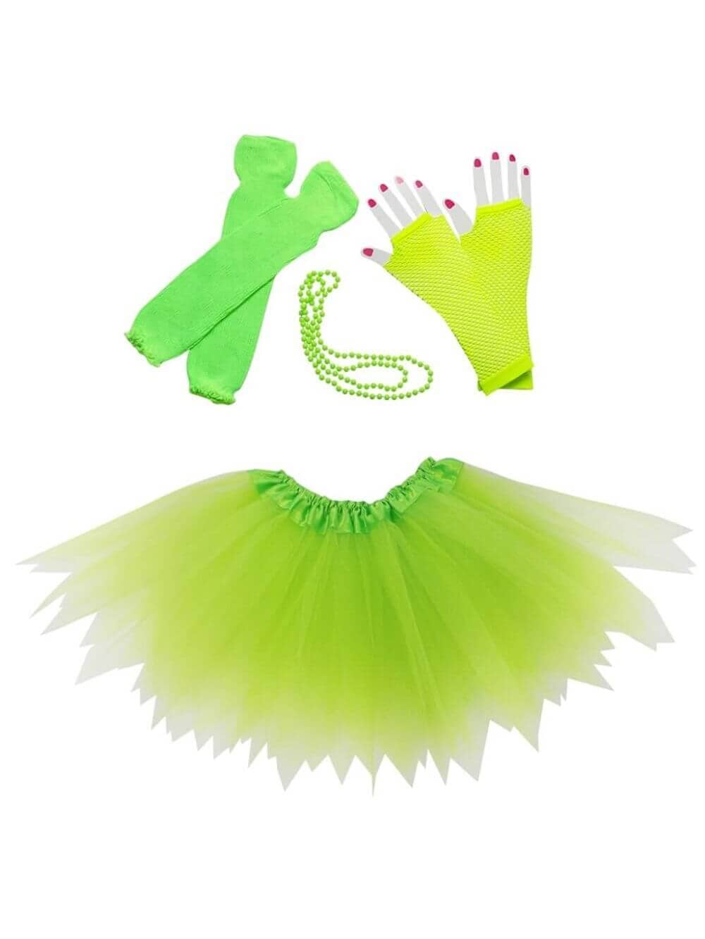 80s Tutu Costume Outfit for Kids, Adults, Plus Size - 4 Piece Dress Up Set、mySite、camillekostekn
