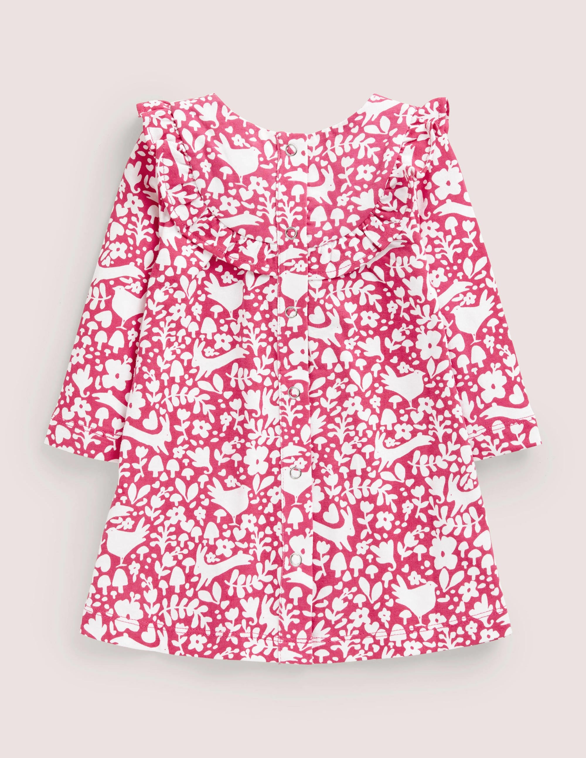  Printed Long Sleeve Dress-Sweet Pink Woodland、mySite、ashleygrahame