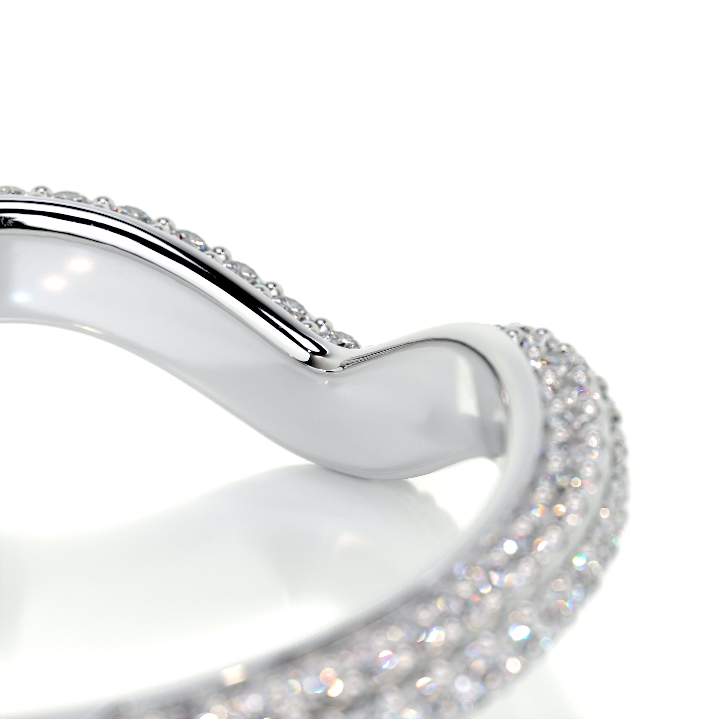 Anastasia Curved Wedding Ring (0.75 Carat) -Platinum、mySite、hinf8tx79