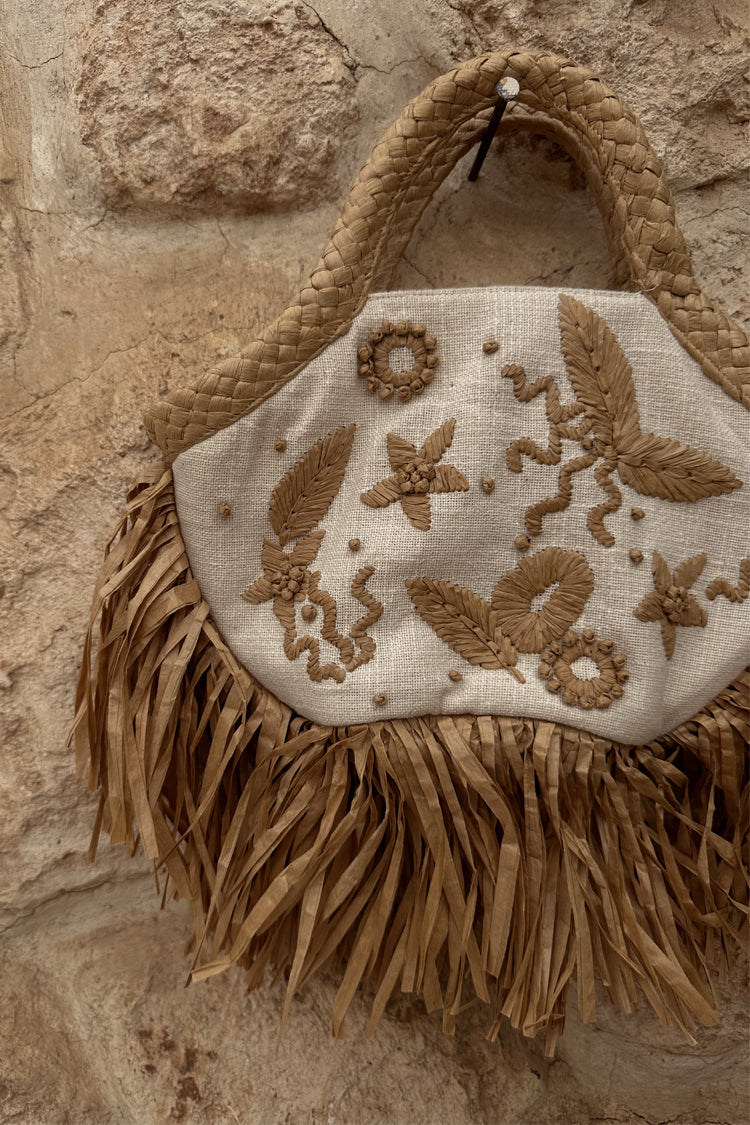 Cream Raffia Cove Mini Bag、mySite、solidvoid