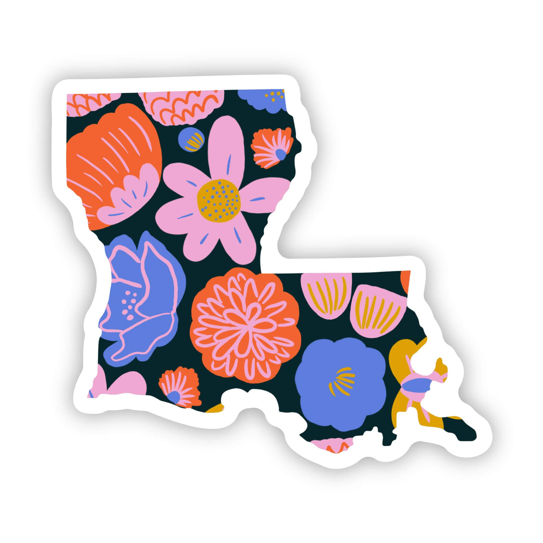  Louisiana Sticker - Colorful Flower、mySite、elrpsem3k