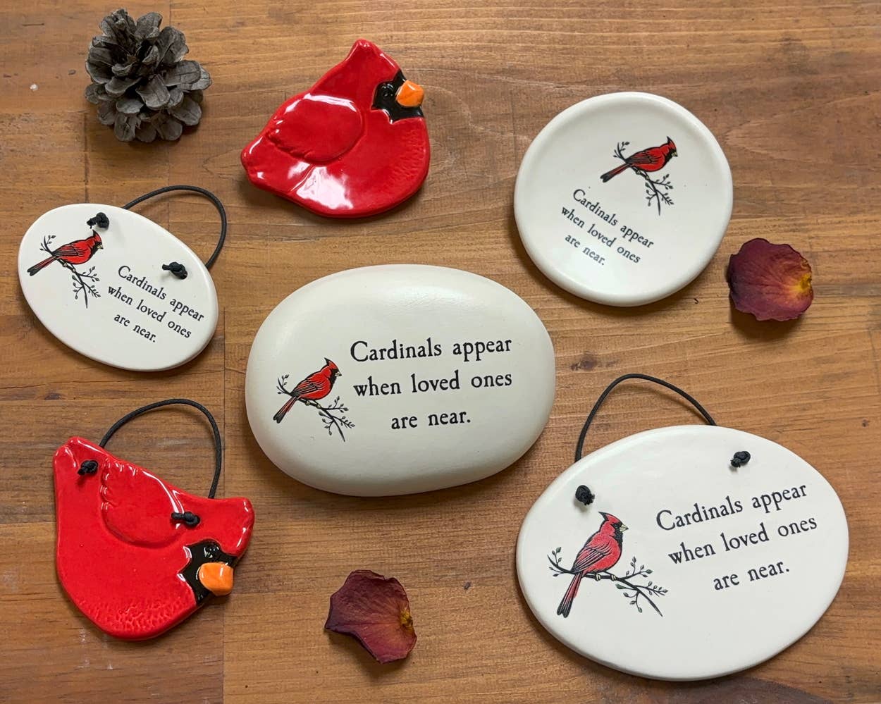 Handmade Red Ceramic Cardinal Dish、mySite、g9winljtr