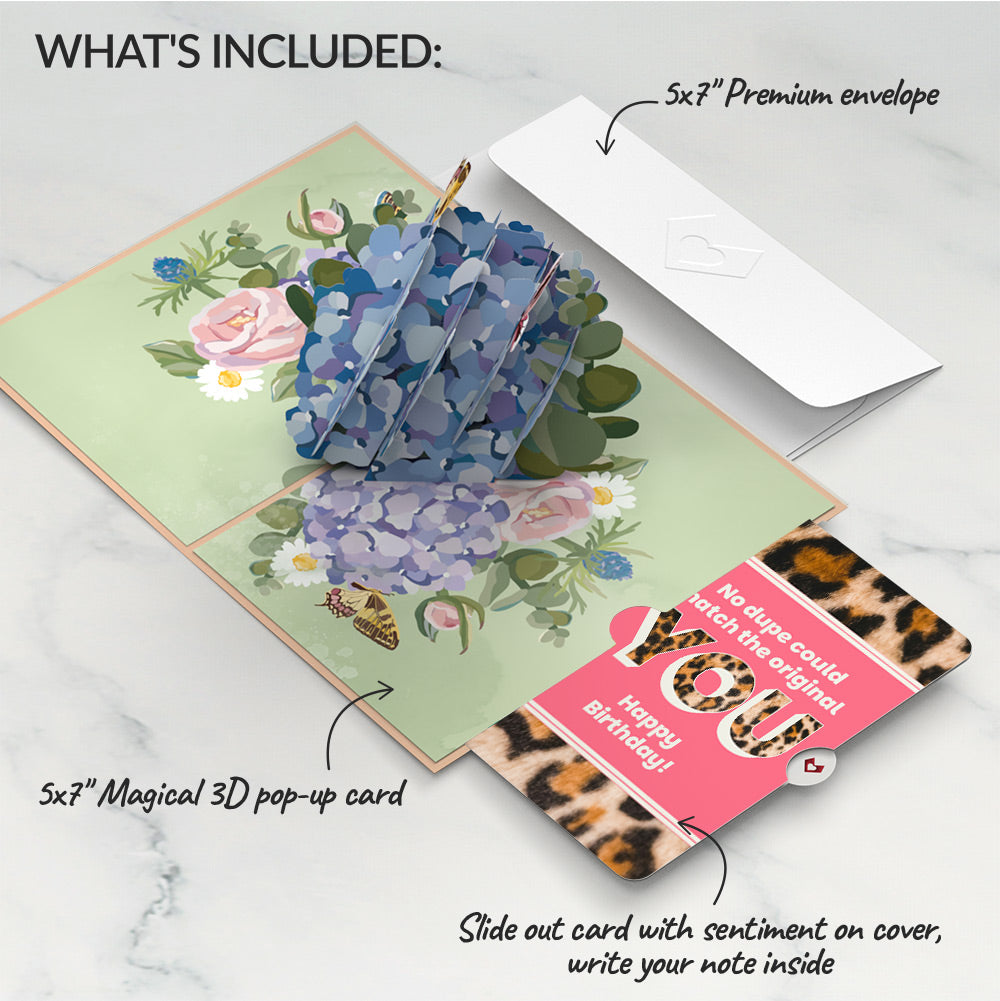 Hydrangea Butterflies Birthday Pop-Up Card and The original YOU Sentiment Set、mySite、solidvoid