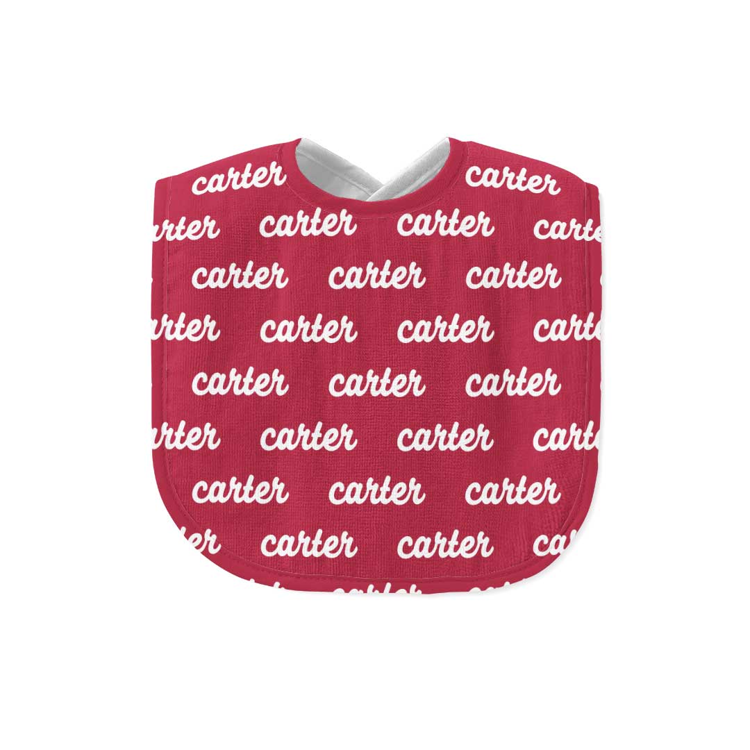  Personalized Baby Name Bib | Oklahoma Red、mySite、layawaytickets