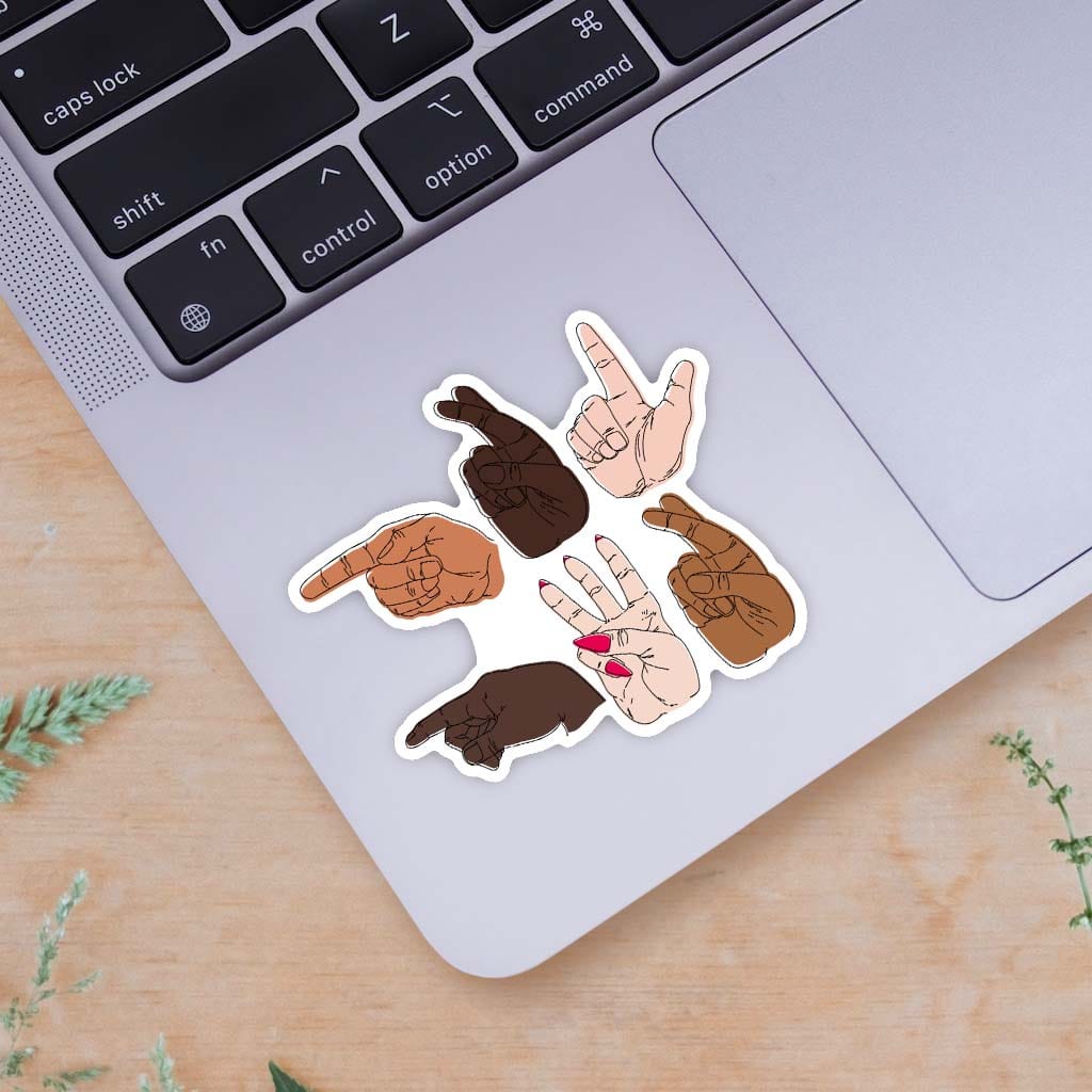  GRL PWR Sign Language Sticker、mySite、elrpsem3k