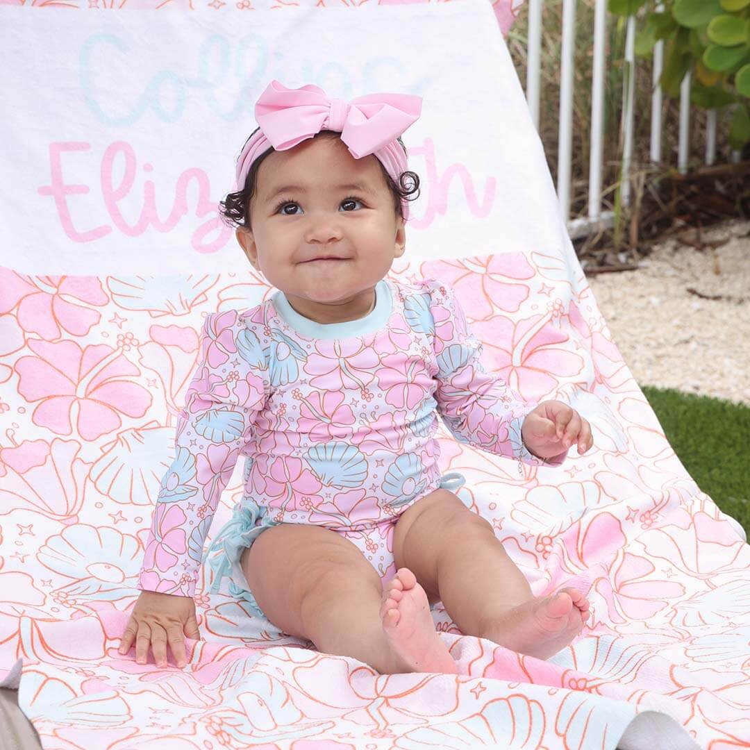  Ocean Pearl Personalized Kids Beach Towel、mySite、layawaytickets