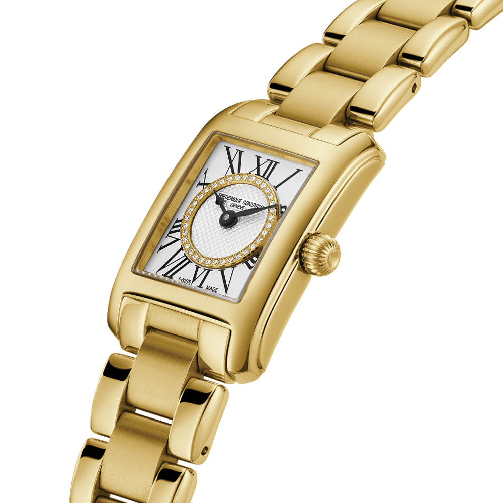 Classic Carrée Ladies Gold-Tone Steel 23mm - Silver on Bracelet、mySite、botmansion