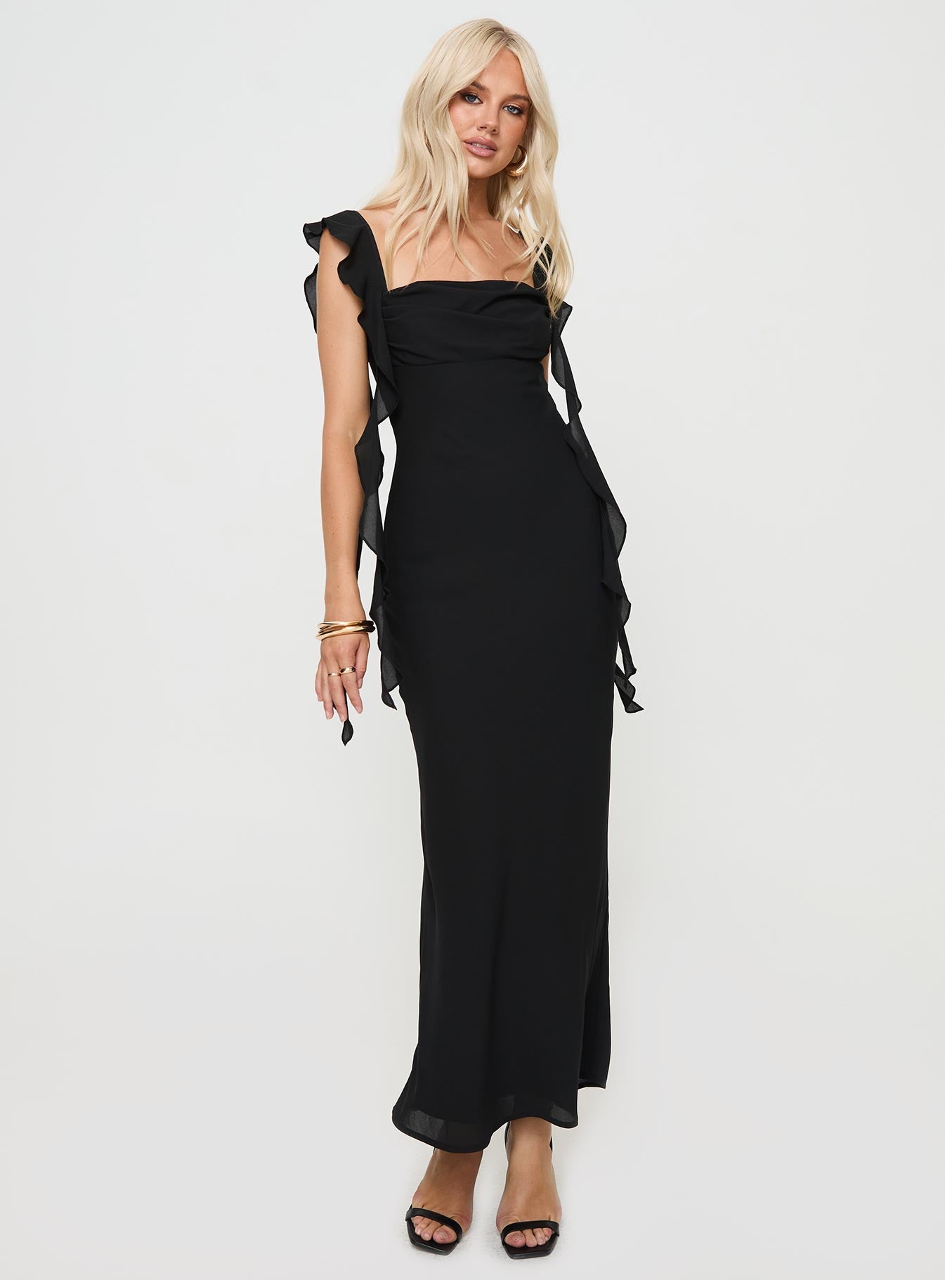 Lanai Maxi Dress Black、mySite、solidvoid