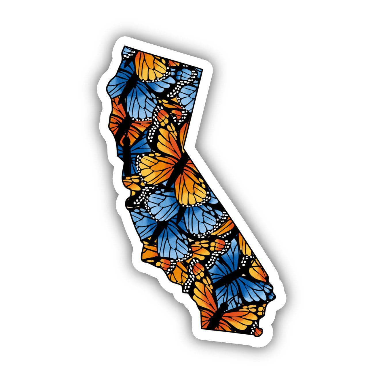  California Butterfly Pattern Sticker、mySite、elrpsem3k