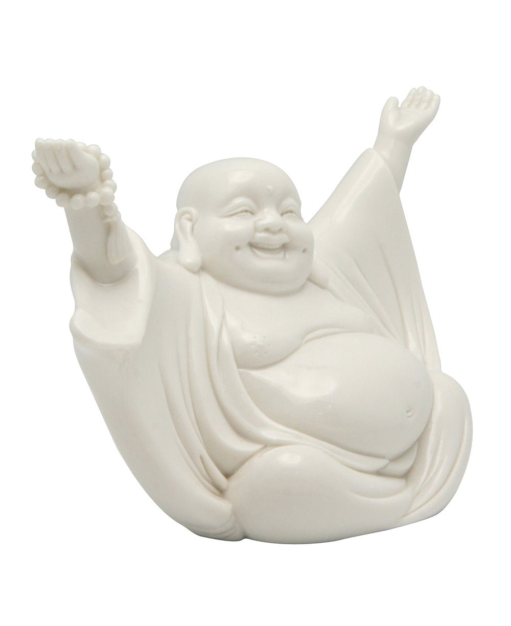Cheering Happy Buddha Porcelain Statue、mySite、topwebapps