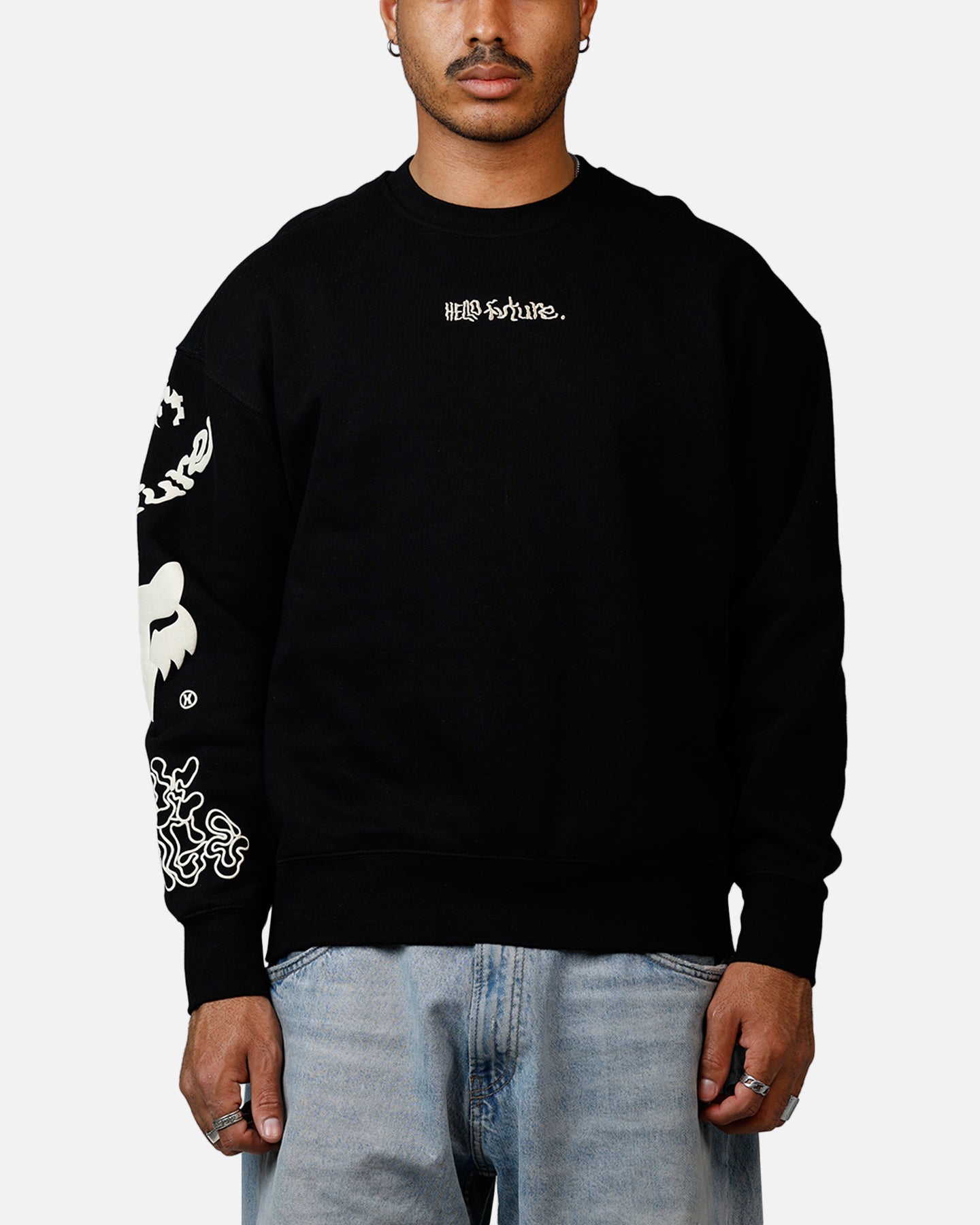 Fox Racing Hello Future Oversized Crewneck Black、mySite、zt4zffjzw