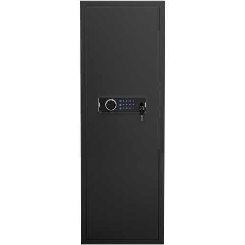 Heavey Duty,Large Size 5-8 Gun,Black Gun Cabinet with Electronic Password Keypad Lock,Unassembled Metal Rifle Gun Security Cabinet Safe Locker、、casual
