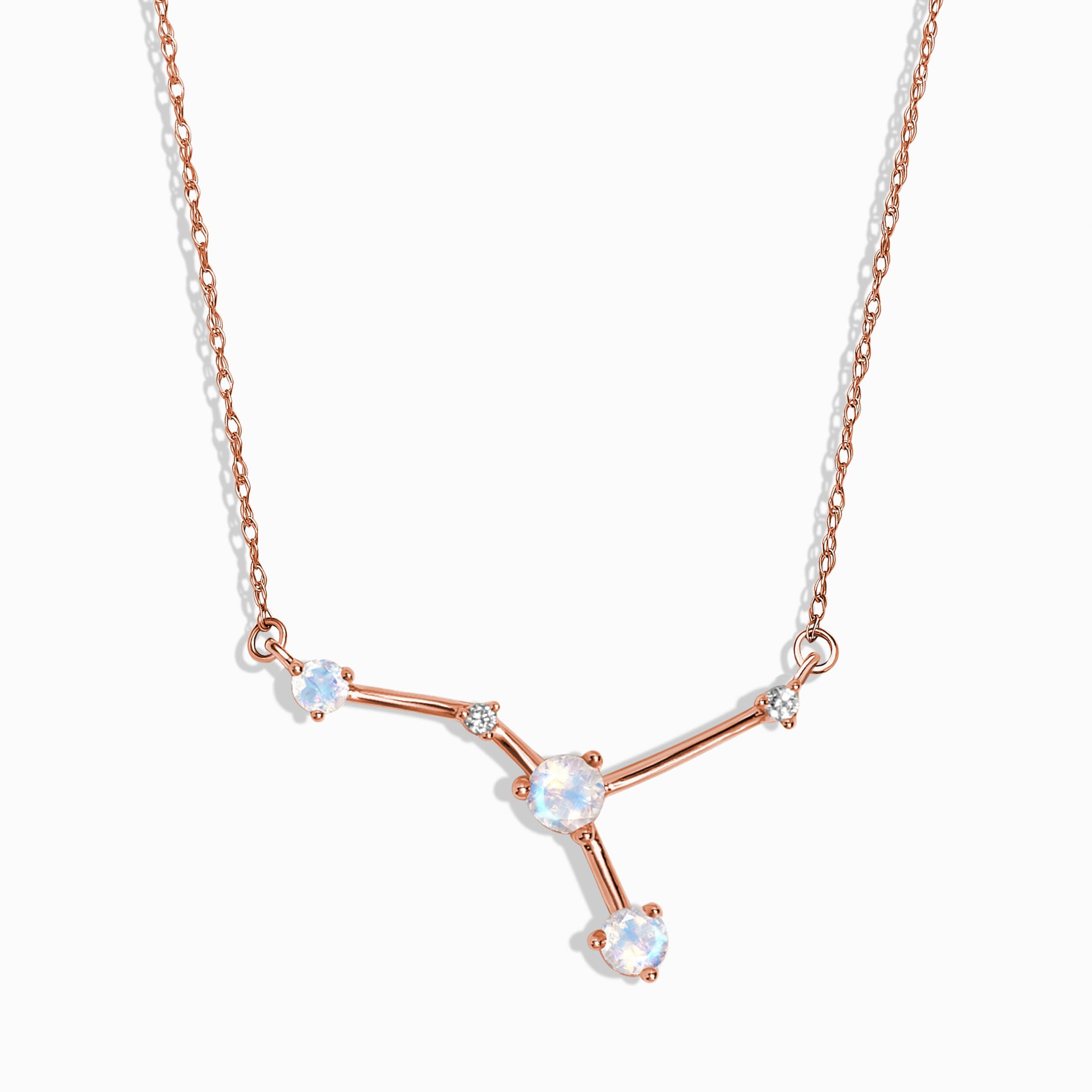 Moonstone Diamond Necklace - Cancer Zodiac Constellation、mySite、hinf8tx79