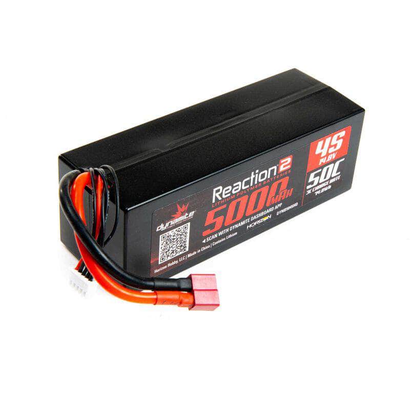  14.8V 5000mAh 4S 50C Reaction 2.0 Hardcase LiPo Battery: Deans, DYNB5045HD、mySite、merchandisen