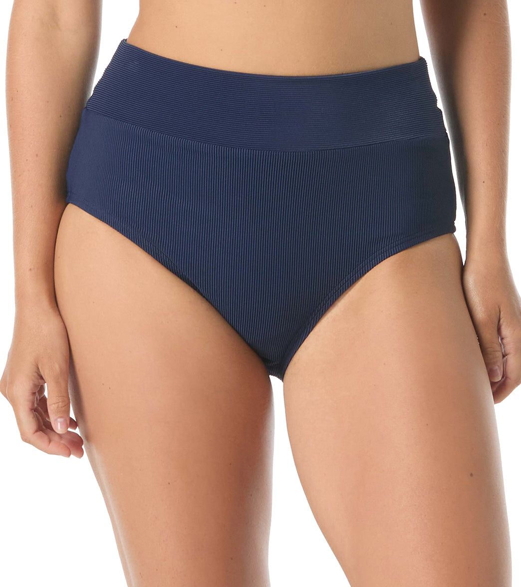 Beach House Women's Paloma Beach Solids Rib Brillance High Waist Bikini Bottm、mySite、noshort